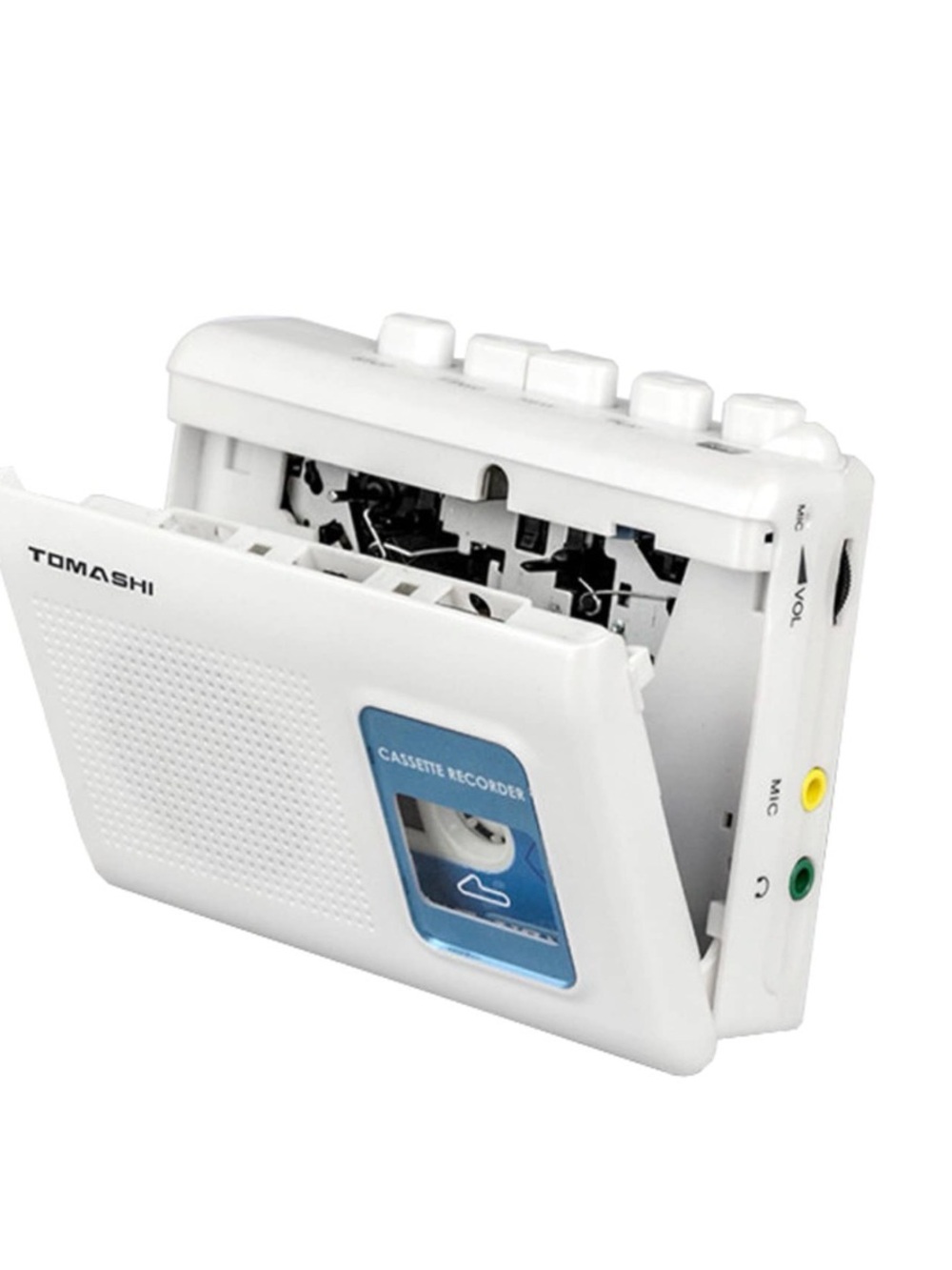 TOMASHI F-119 Walkman Cassette Player Recorder Headphone Jack White Portable